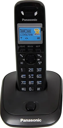 Радиотелефон DECT Panasonic KX-TG2511RUT темно-серый металлик/черный АОН